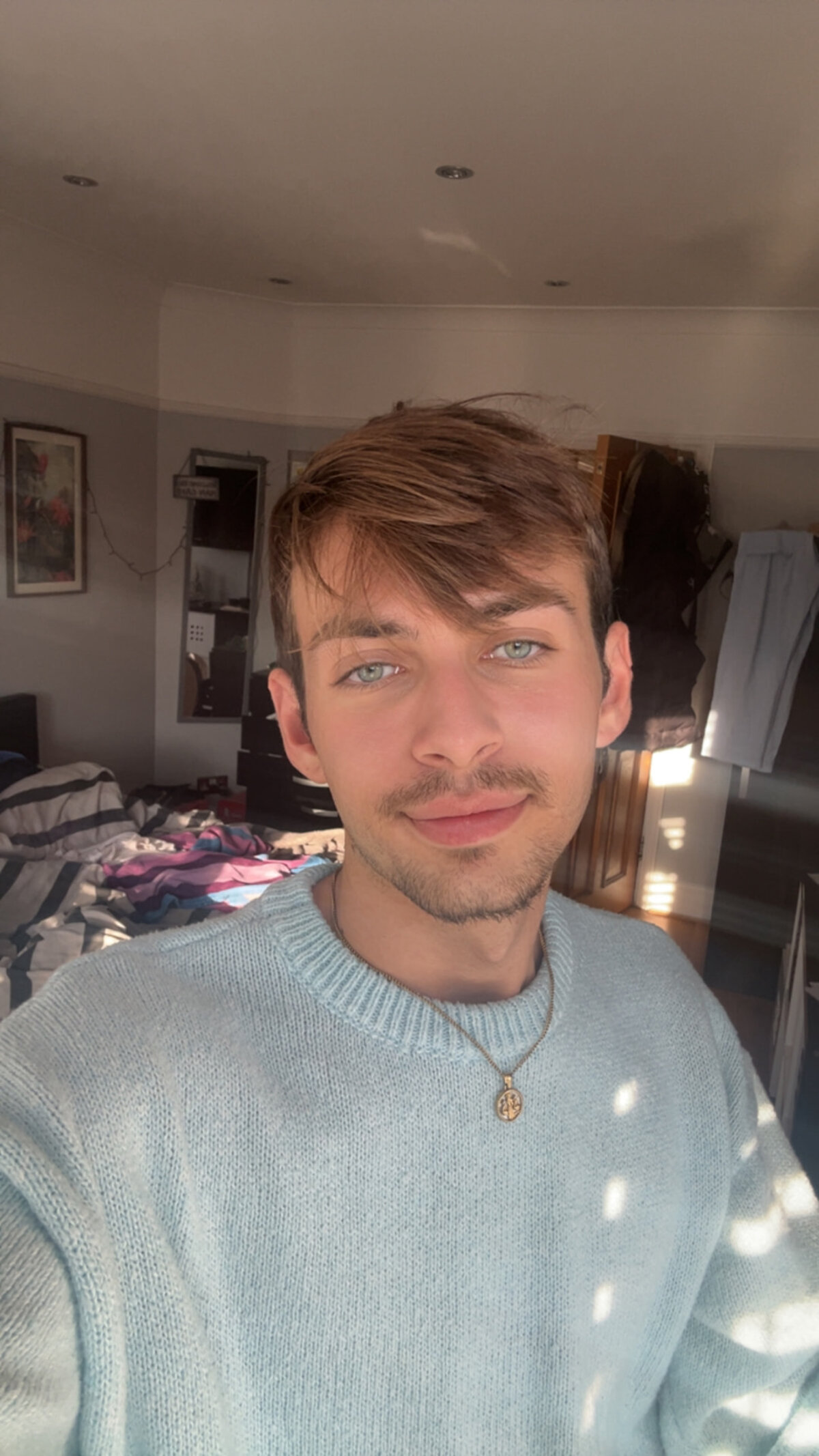 Joe, The Manifestation Boy, at home in morning light